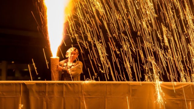 手筒花火 In 豊洲 19 三河伝統手筒花火を豊洲で楽しめる 三連休はららぽで和を感じよう とよすと