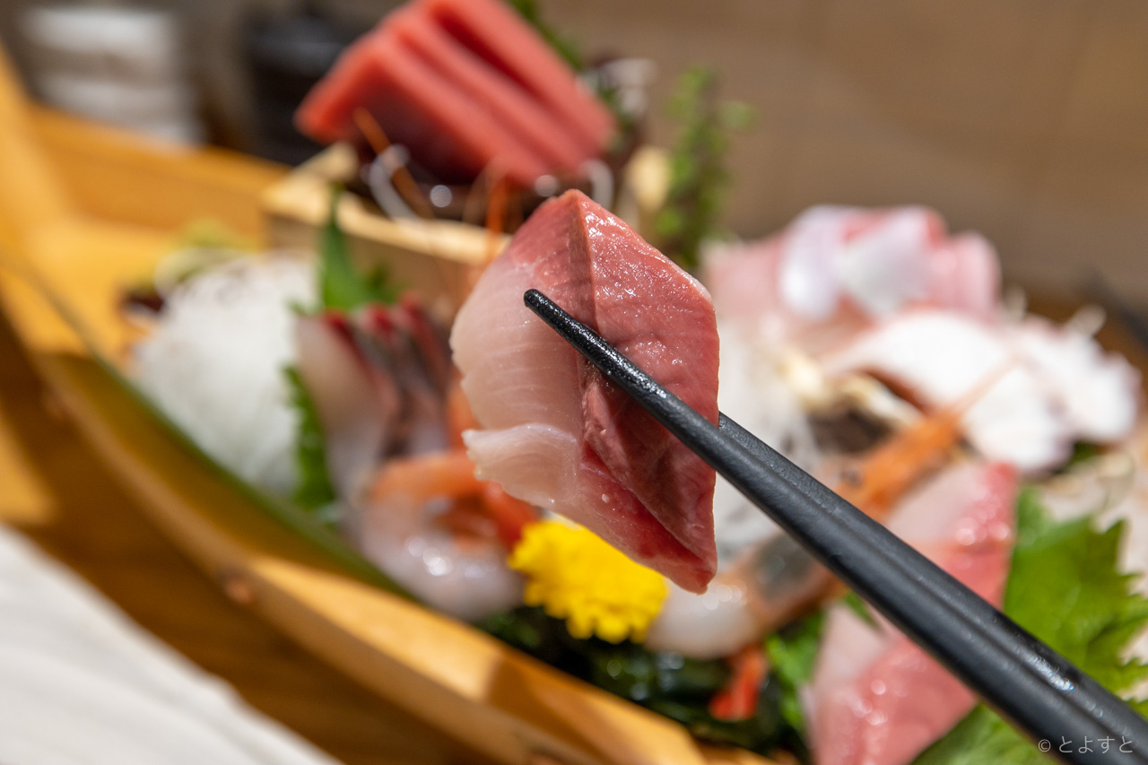 刺身・焼魚・天ぷら！豊洲の「青ゆず寅」で食事後に気づいた“ちょい寅セット”、料理5品と飲み放題ついて2,980円が魅力的！