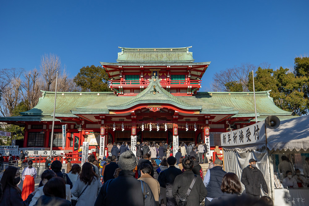 「富岡八幡宮」で初詣、混雑なく待ち時間5分で参拝できました！