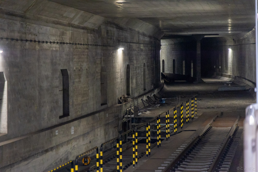 【有楽町線延伸】豊洲駅から住吉方面へのトンネルは1番線の上を通る