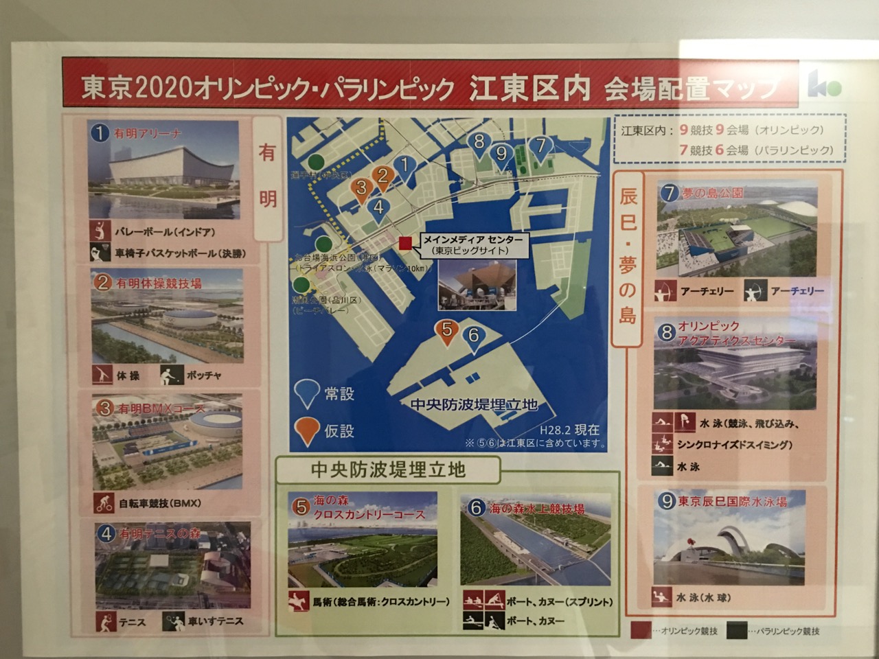 2020年の東京オリンピック・パラリンピック、江東区で予定されている会場